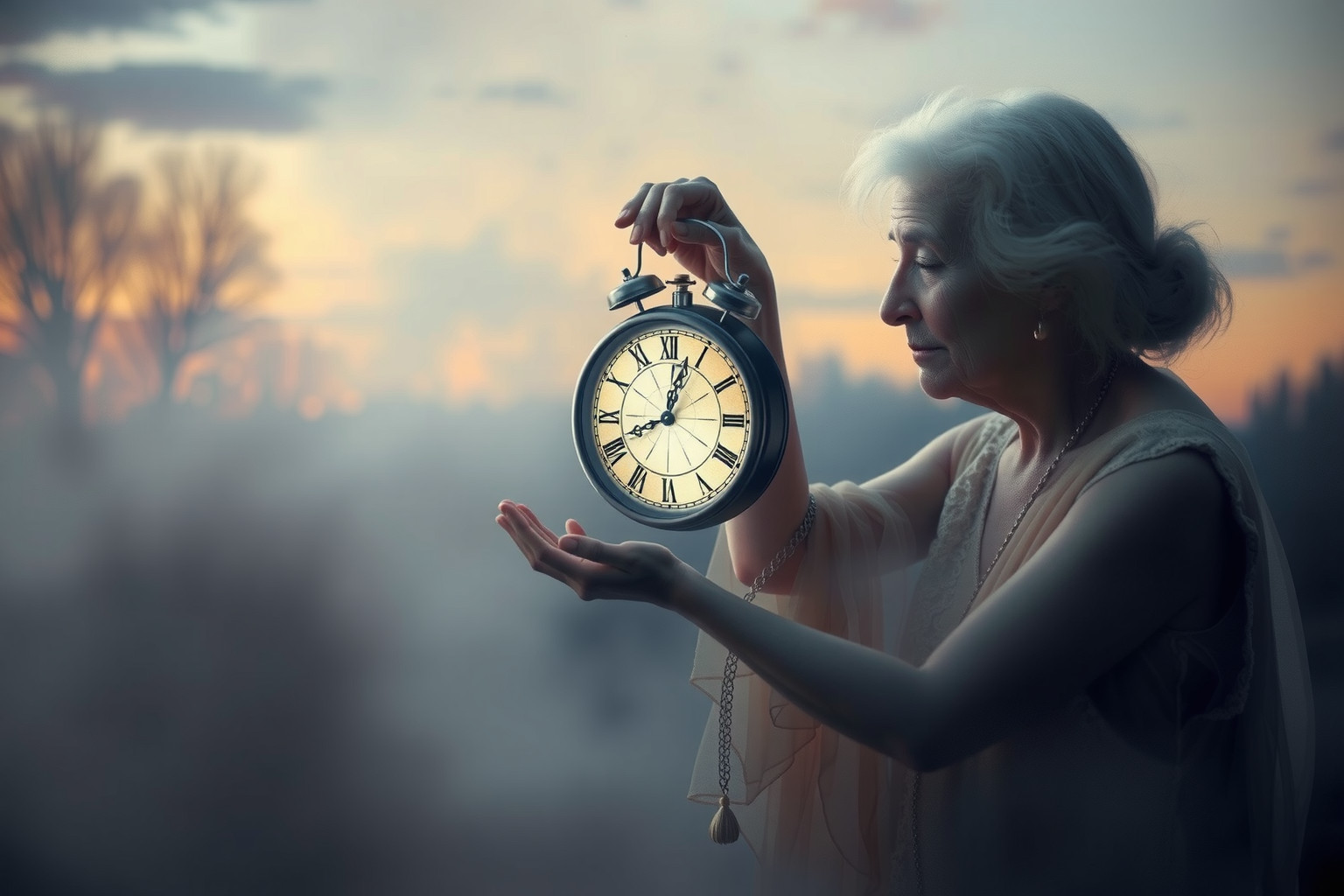 Sognare il nonno con orologio rotto simboleggia tempo perduto.