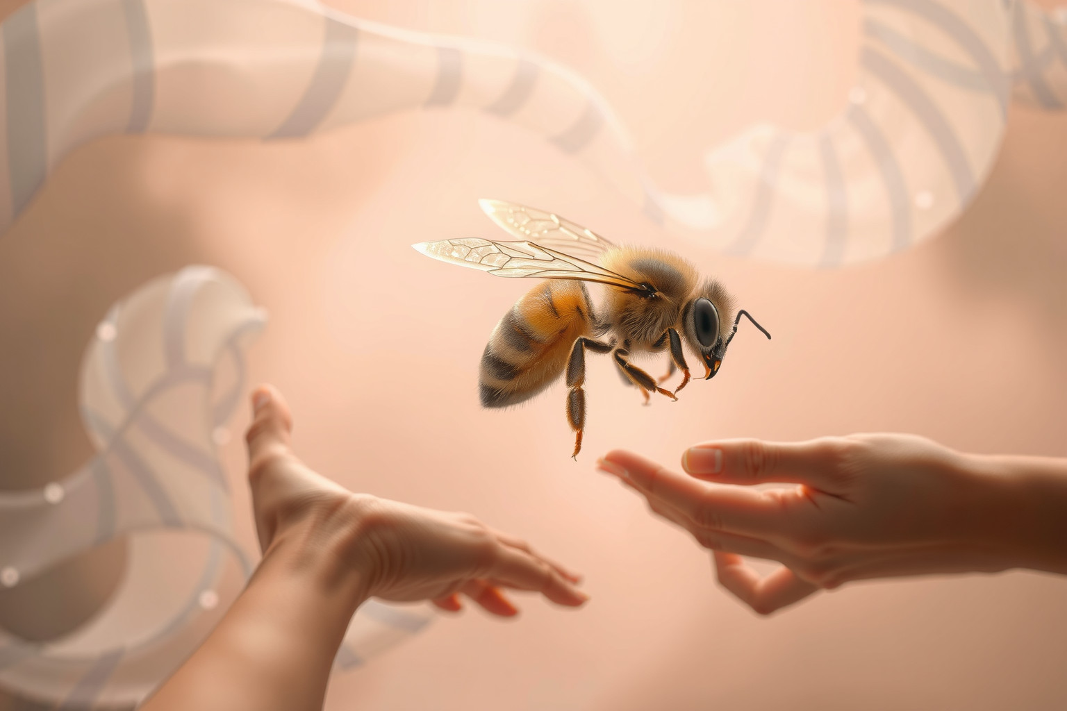 Sognare un'ape ferita simboleggia vulnerabilità e bisogno di protezione.