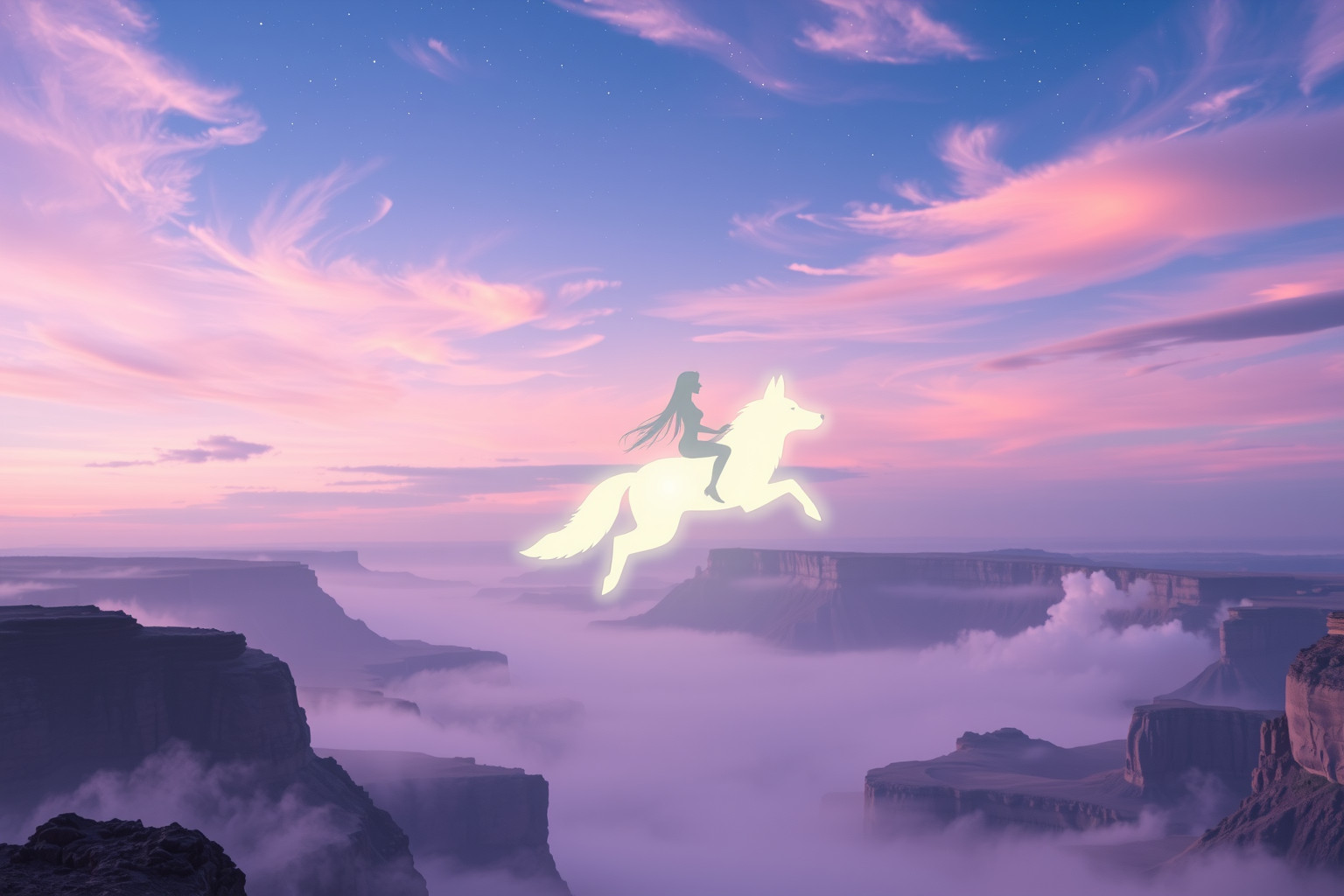 Sognare di volare su un coyote simboleggia libertà e astuzia.