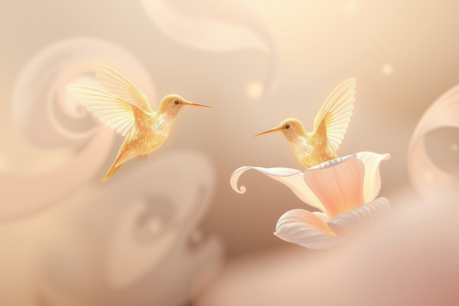 Sognare colibrì tra fiori esotici simboleggia gioia e leggerezza.