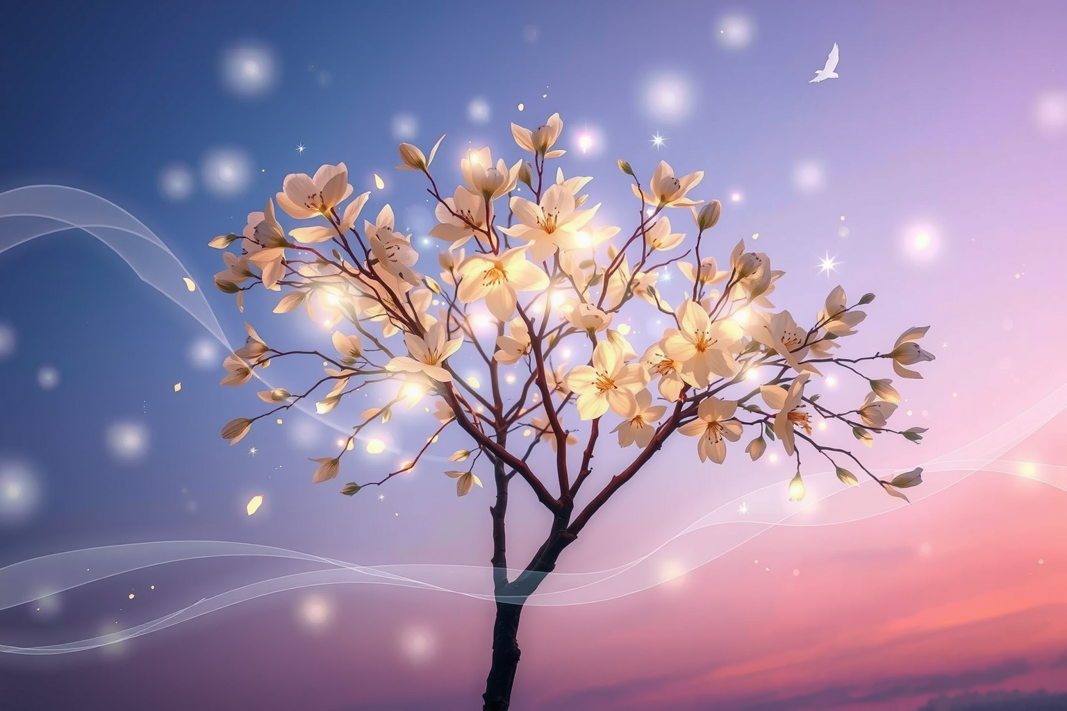 Sognare l'albero di maggio simboleggia rinascita e prosperità imminente.
