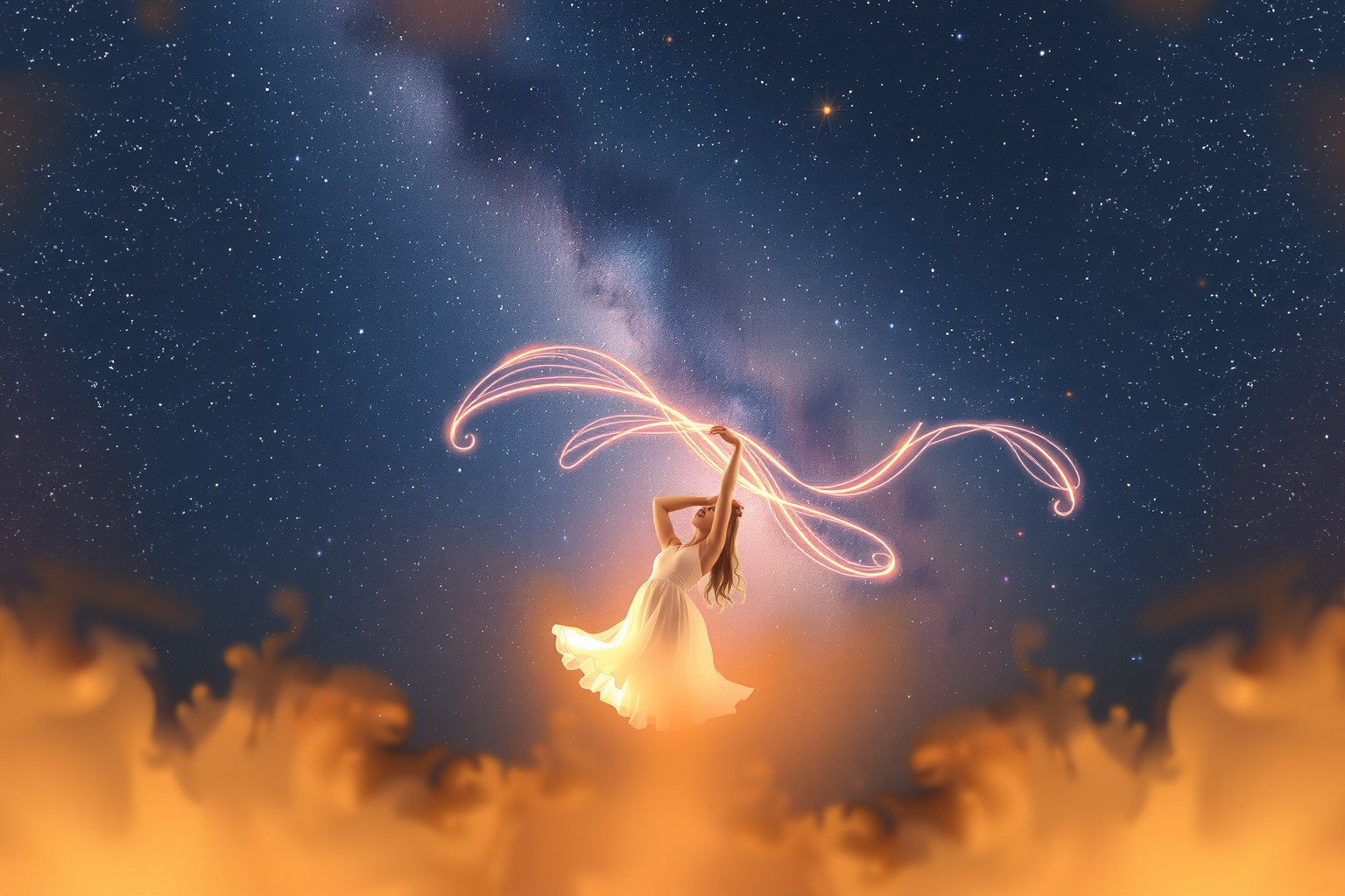 Sognare di ballare sotto le stelle simboleggia gioia e libertà interiore.