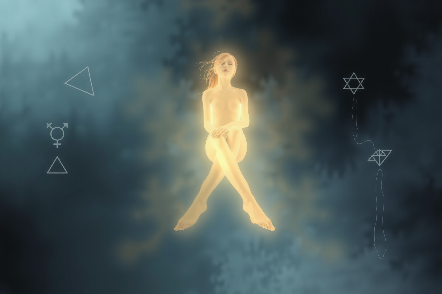 Freud vede le gambe a X come conflitto edipico inconscio.