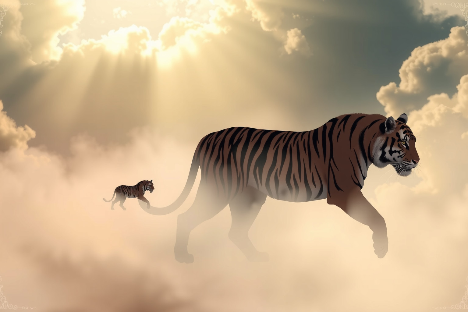 La grandezza della tigre nel sogno riflette potere e emozioni.