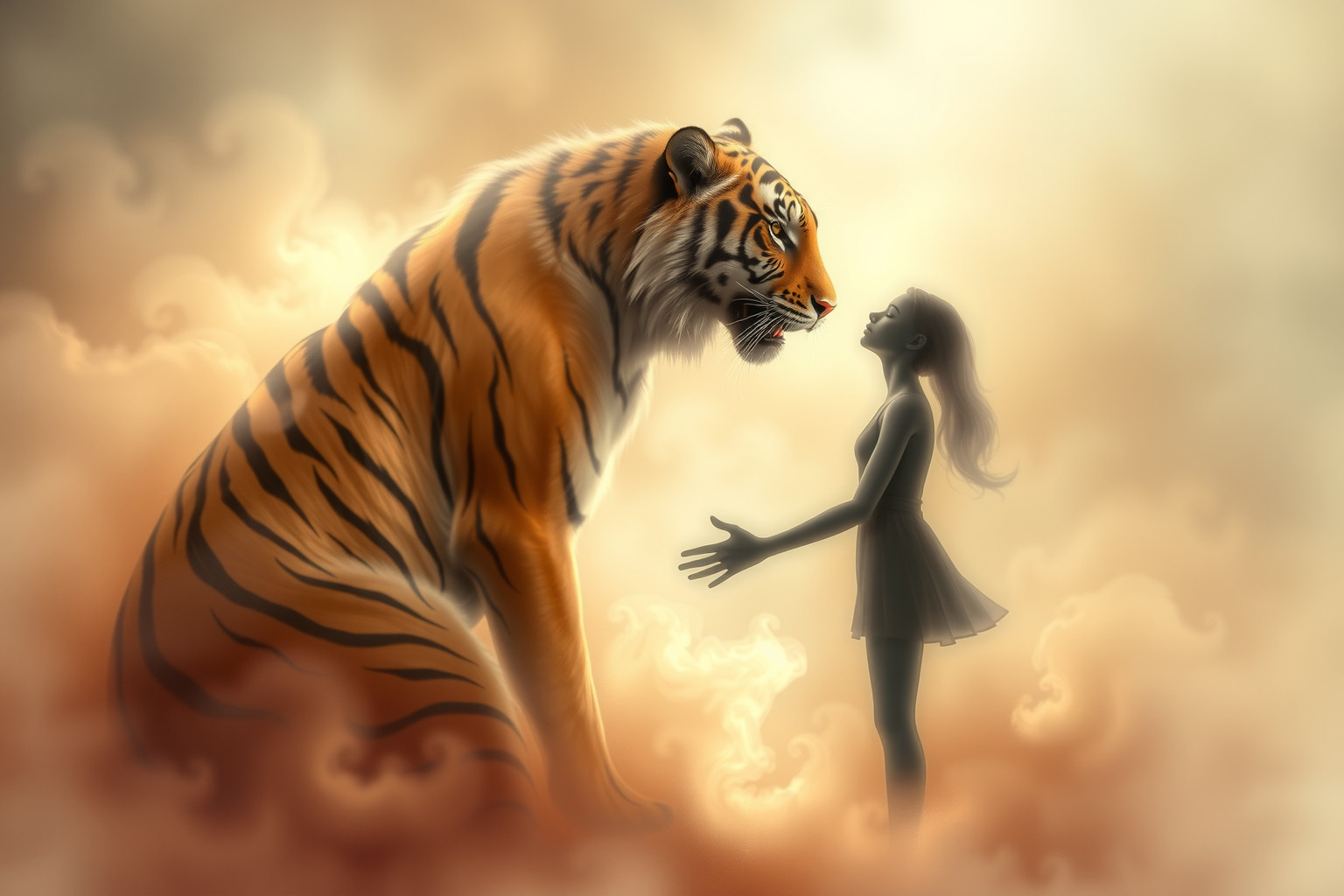 Sognare una tigre riflette il conflitto tra paura e rispetto.