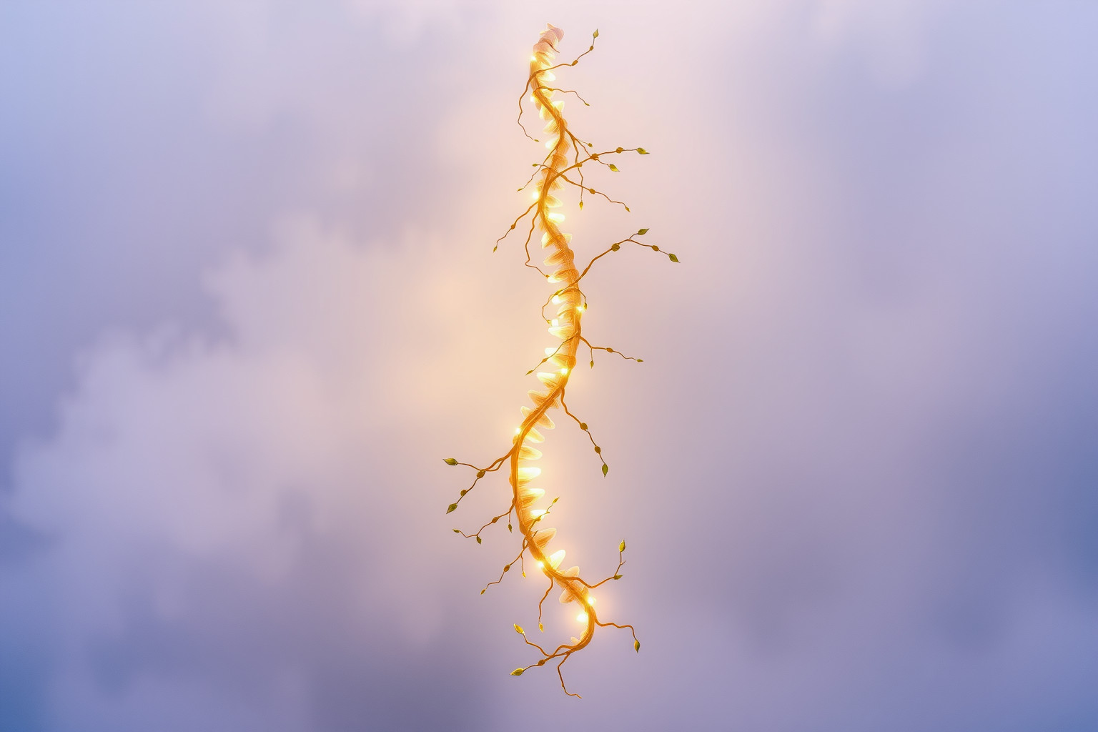 La colonna vertebrale riflette equilibrio tra mente e corpo.