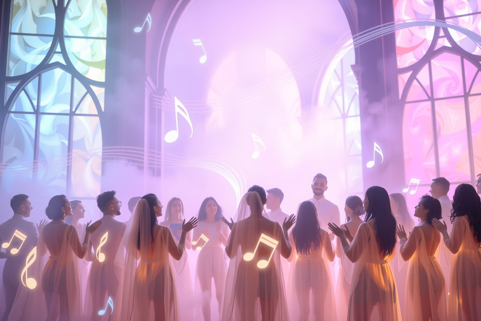 Sognare un coro in chiesa simboleggia armonia e spiritualità condivisa.
