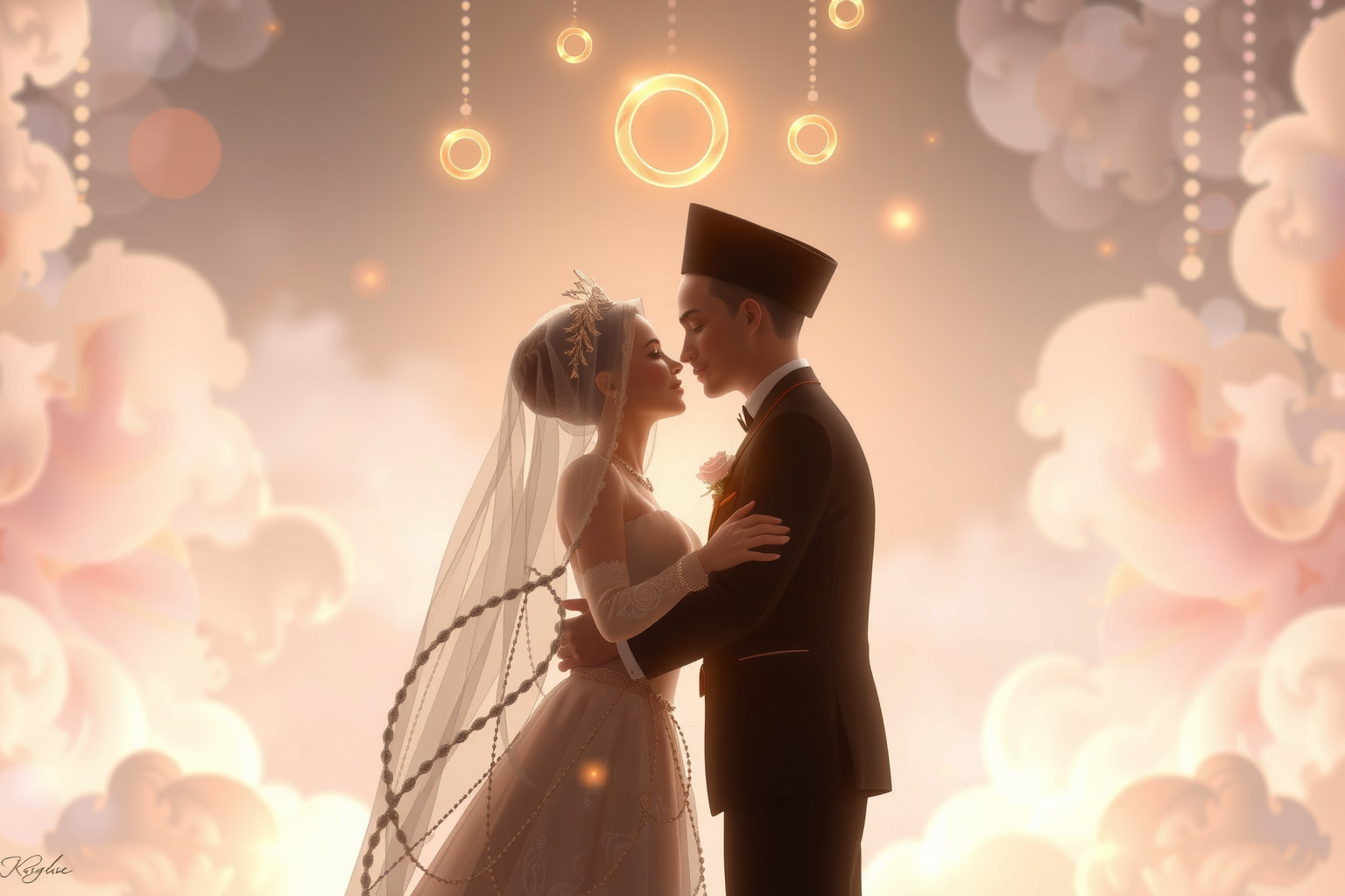 Sognare un matrimonio misto simboleggia unione di culture e cambiamenti.