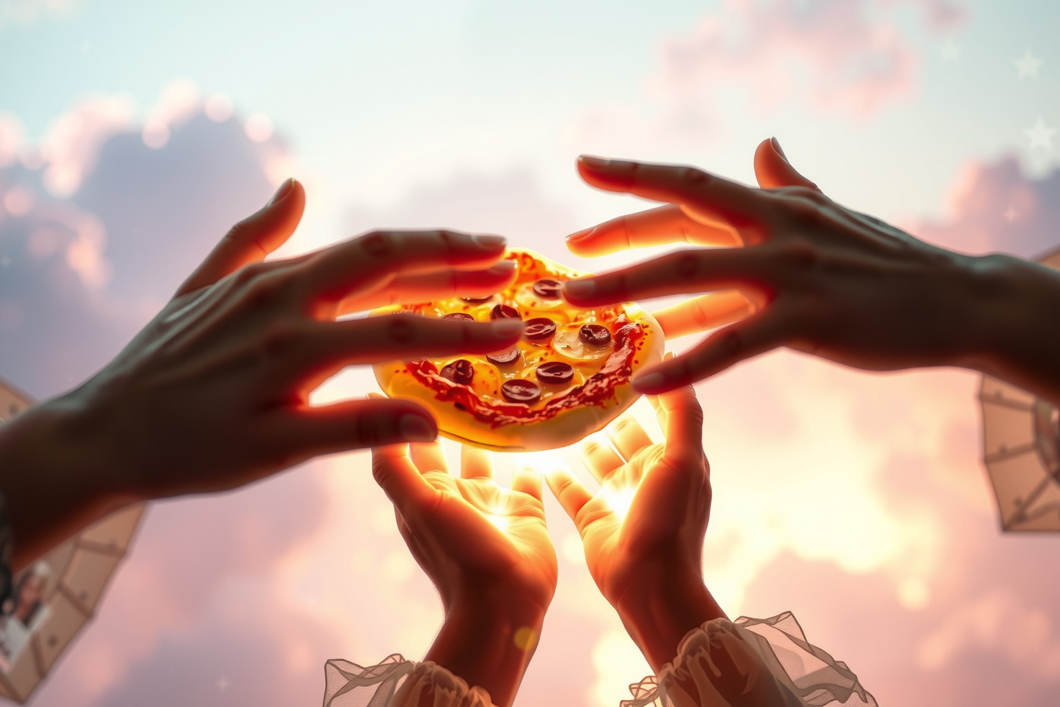 Sognare pizza con amici simboleggia gioia e unione sociale.