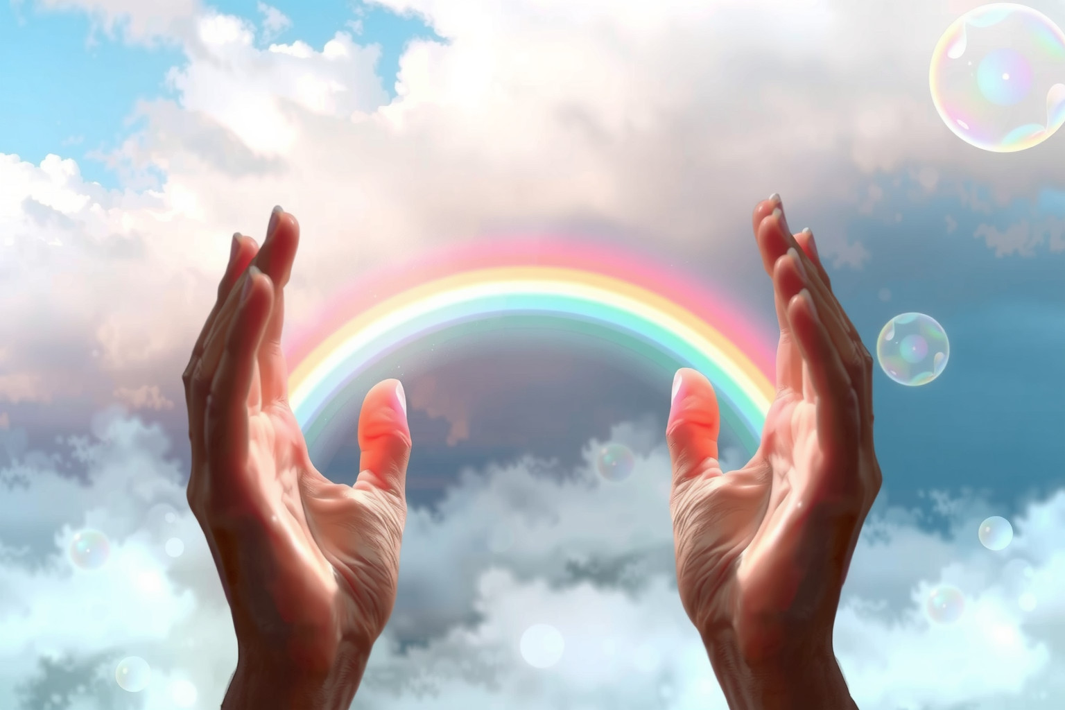 Sognare di fotografare un arcobaleno simboleggia speranza e armonia.
