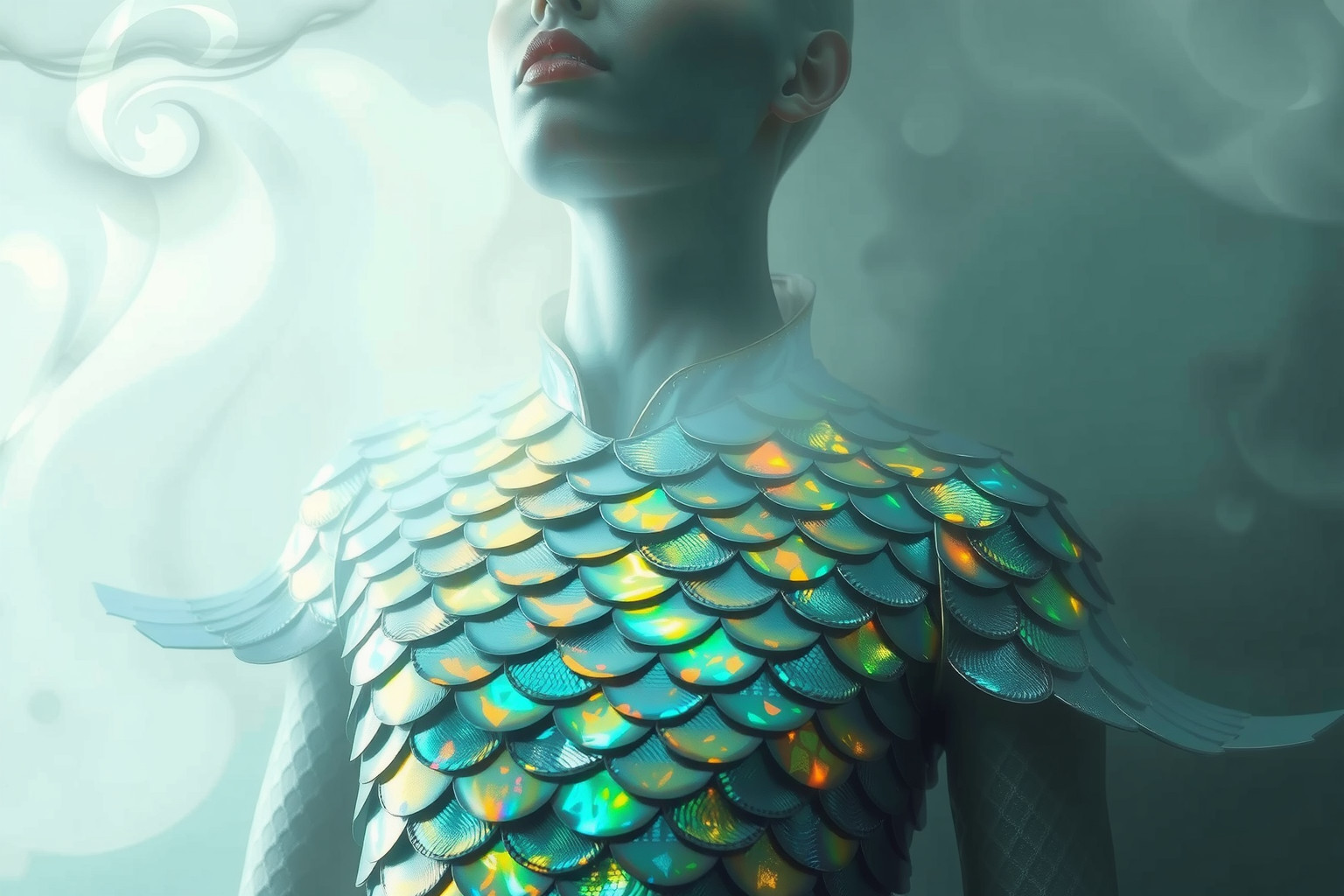 Sognare abiti con scaglie di pesce simboleggia trasformazione e protezione.
