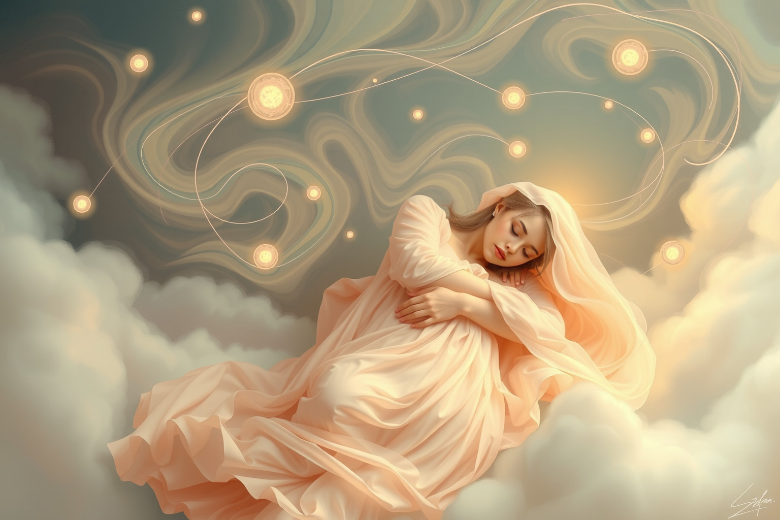 Sognare la camicia da notte simboleggia introspezione e pace interiore.