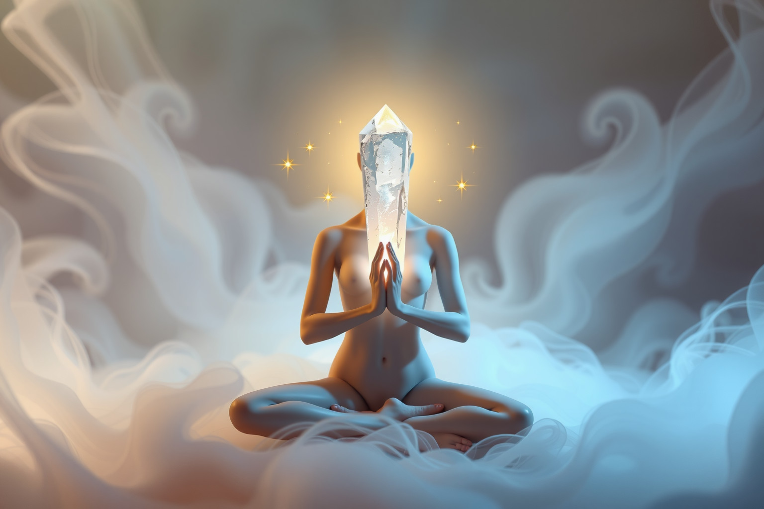 Meditare con il cristallo di rocca amplifica chiarezza mentale e spirituale.