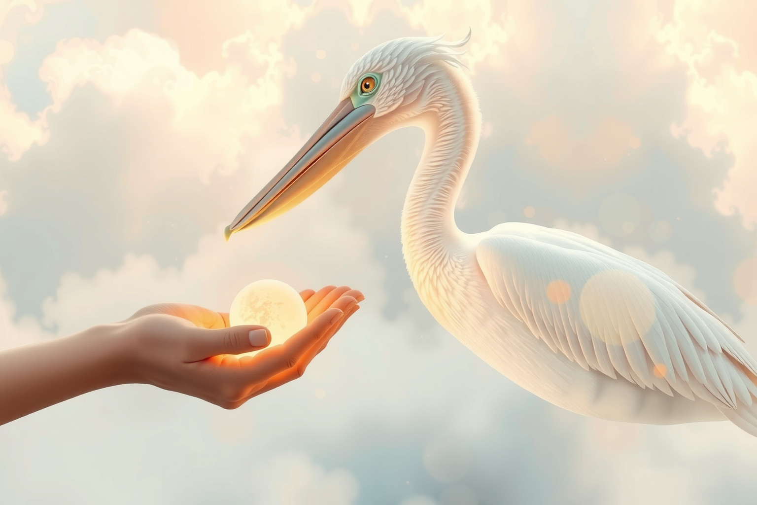 Sognare di nutrire un pellicano simboleggia profonda generosità e compassione.