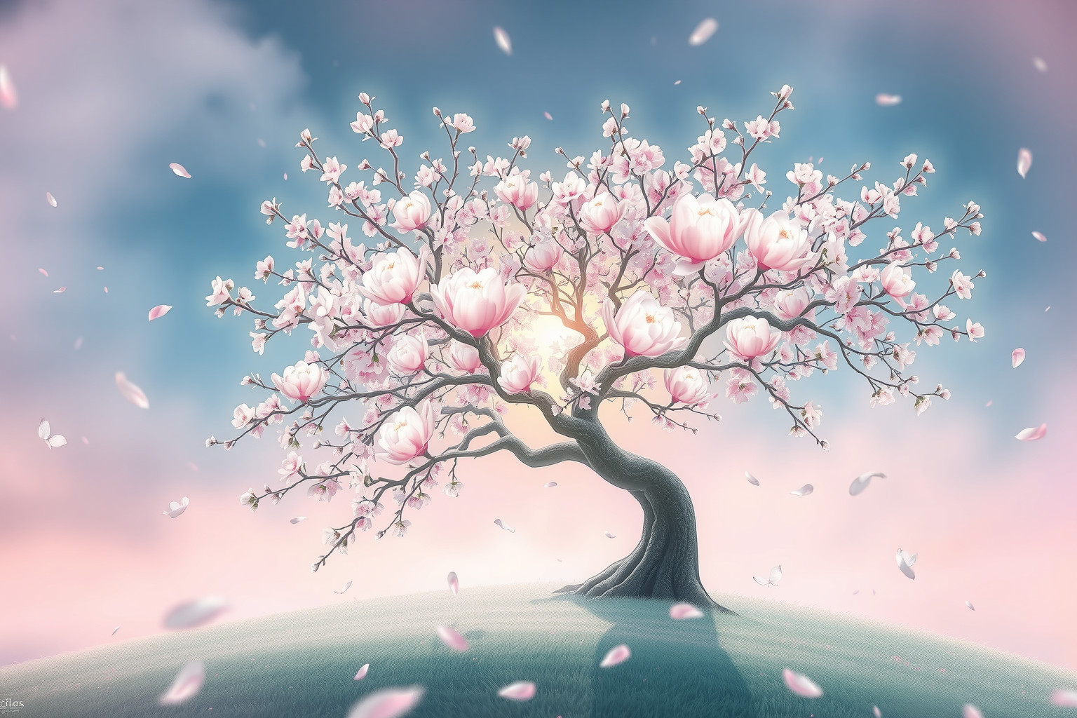 Potare un albero in fiore simboleggia crescita e trasformazione personale.