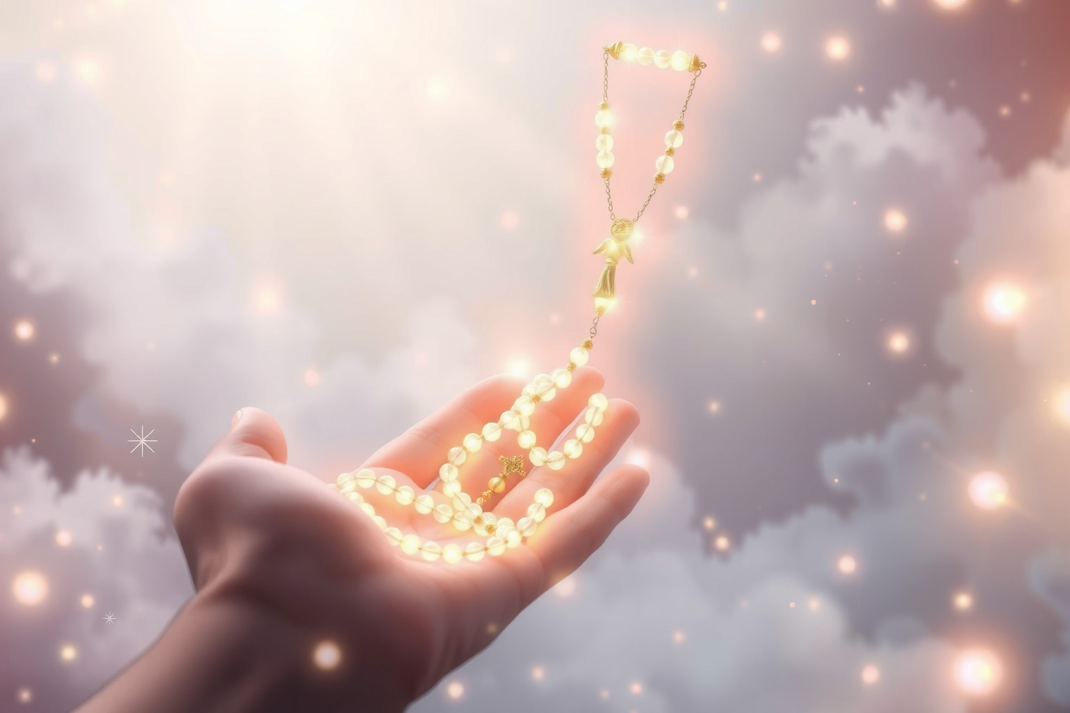 Sognare il rosario simboleggia fede, speranza e guida spirituale profonda.
