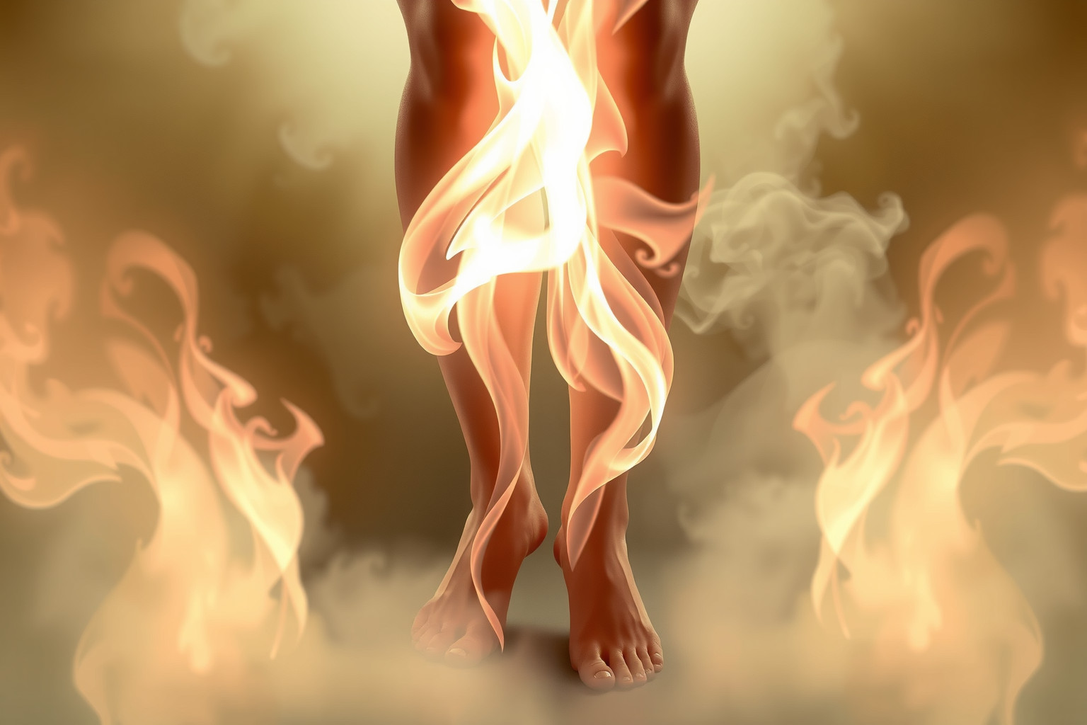 Sognare ustioni alle gambe indica paure legate al progresso personale.