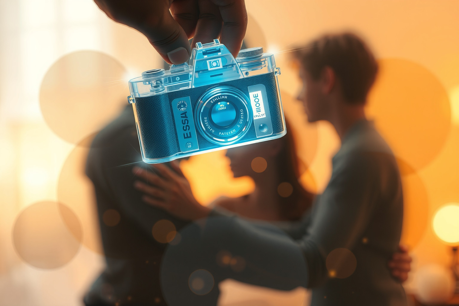 Sognare videocamera portatile rivela desiderio di osservare legami familiari.