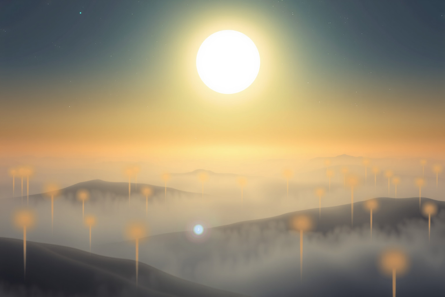 Sognare il sole all’orizzonte simboleggia nuovi inizi solari.
