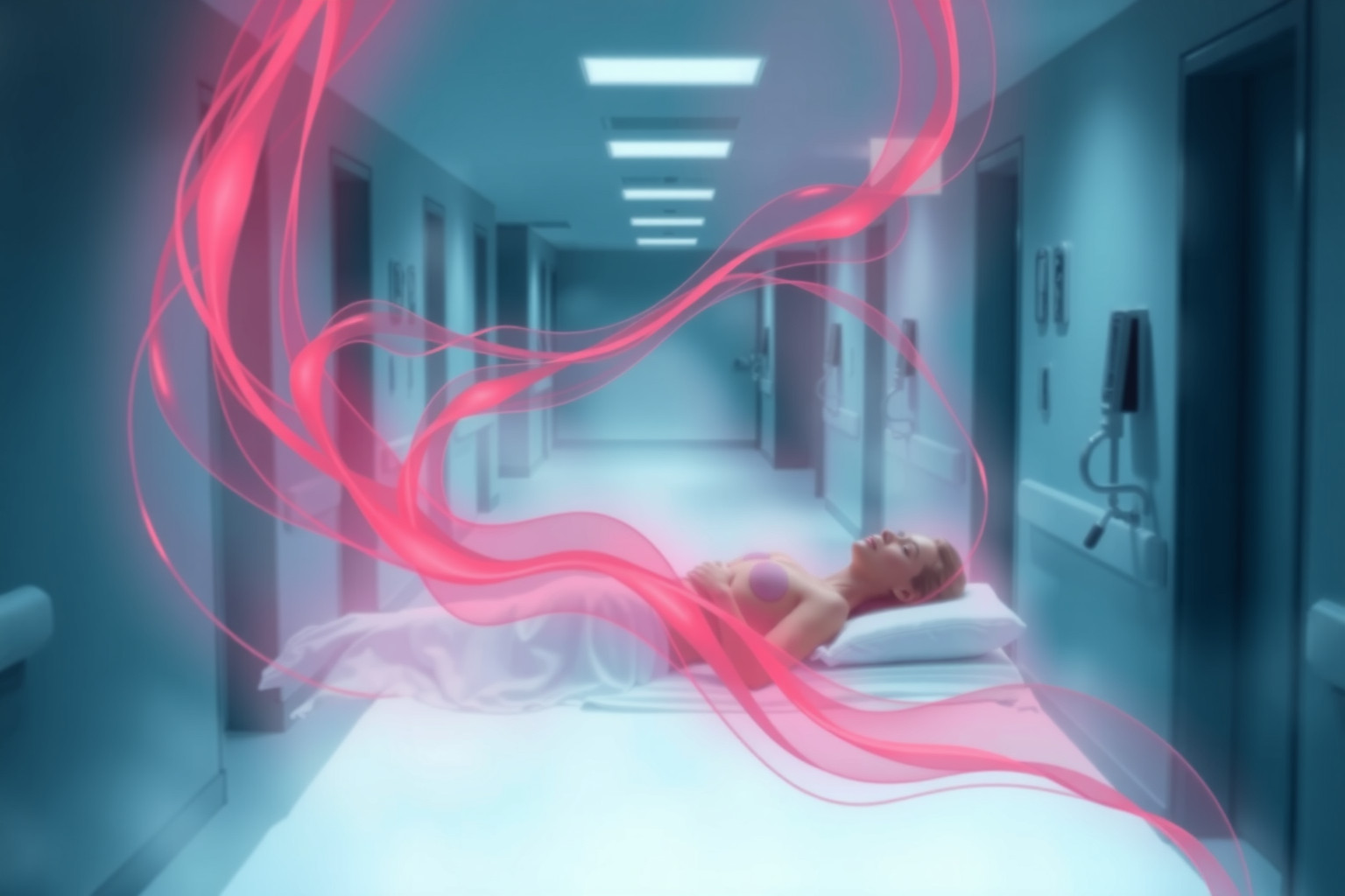 Sognare sangue al pronto soccorso indica ansia per perdite emotive.