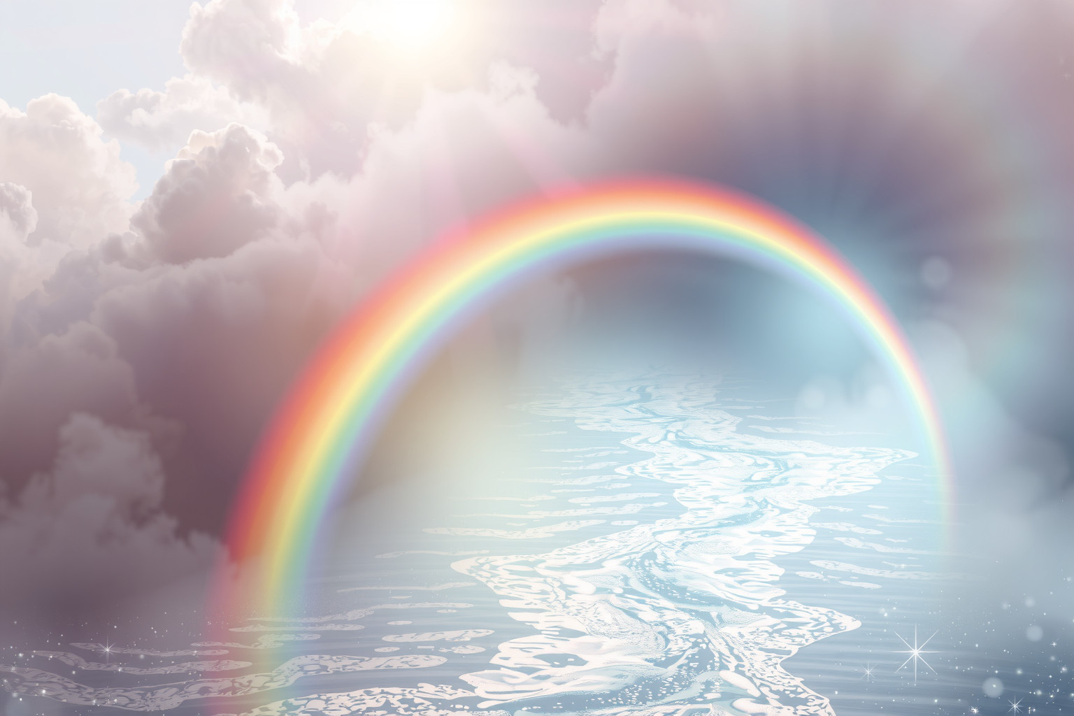 Sognare arcobaleno sul fiume simboleggia promesse d’amore sincere.