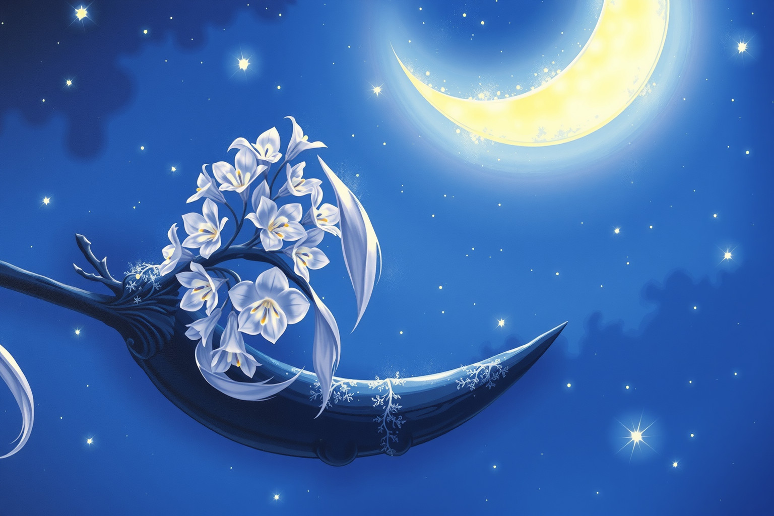 Sognare viole notturne lunari simboleggia misteri e intuizioni profonde.