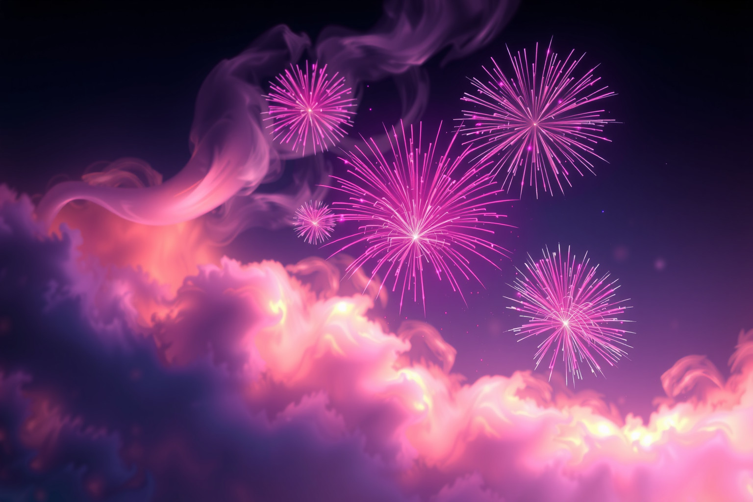 Sognare fuochi d’artificio simboleggia gioia e cambiamenti imminenti.