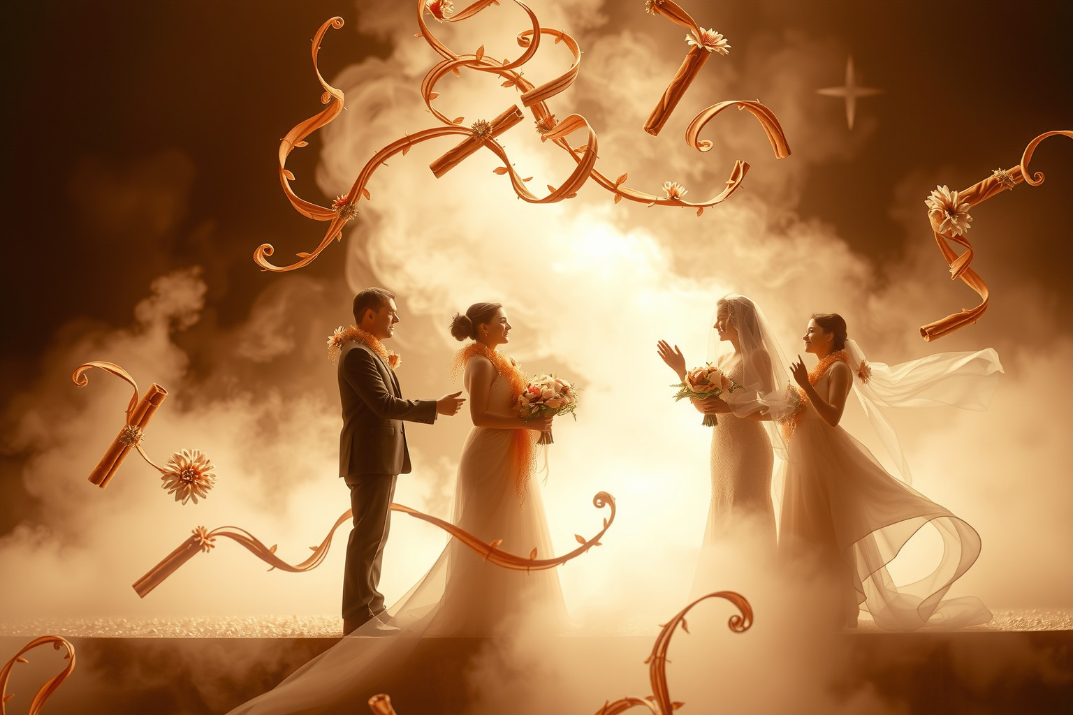 Sognare cannella a un matrimonio simboleggia prosperità e dolcezza.