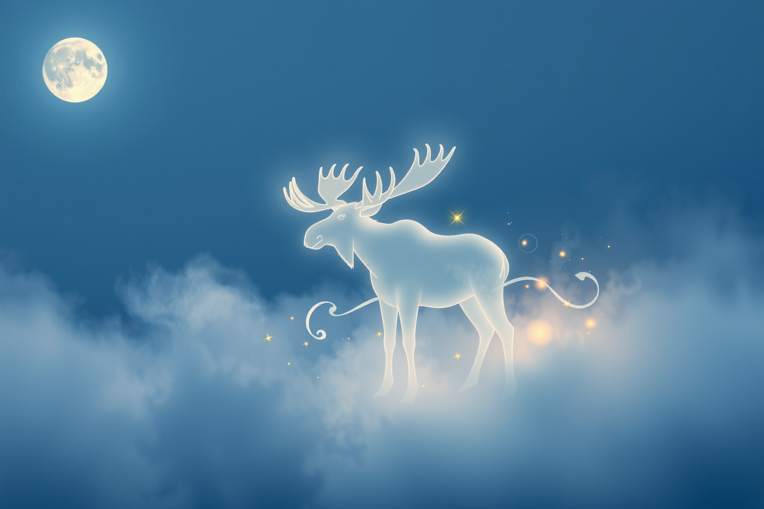 Sognare un alce bianco simboleggia purezza e guida spirituale.