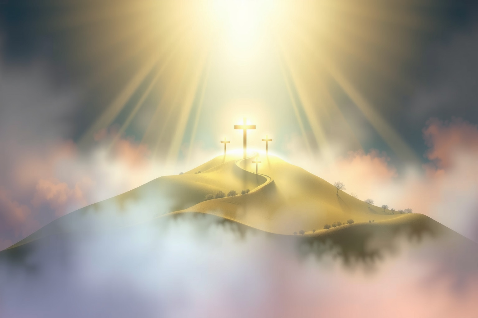 Sognare un Calvario illuminato simboleggia speranza e rinascita spirituale.