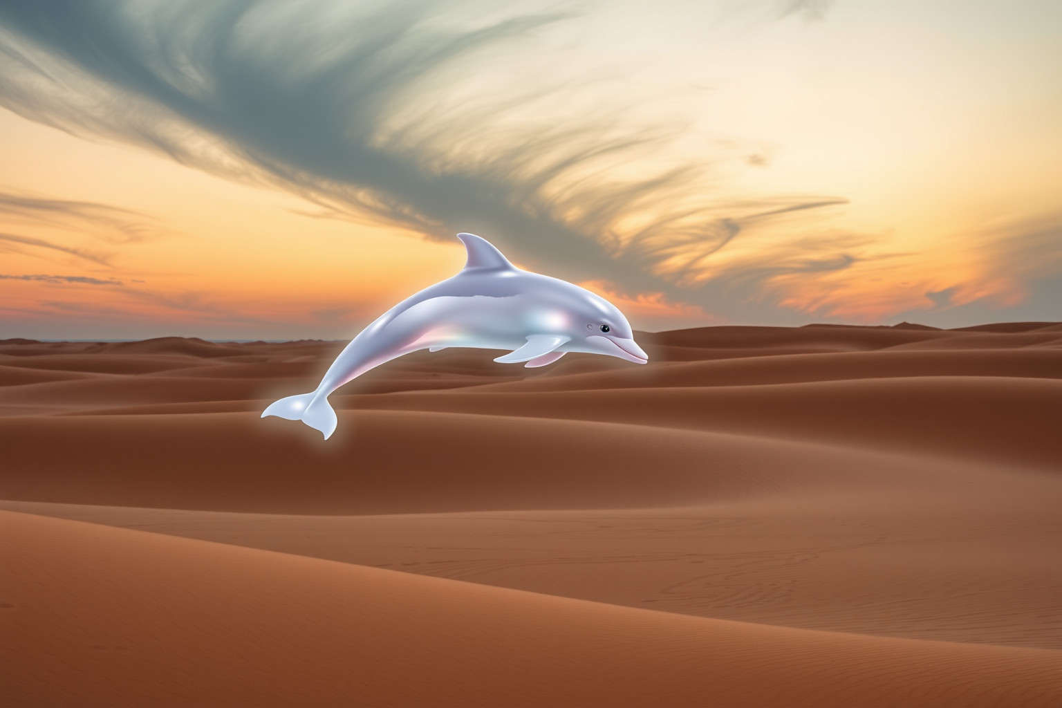 Sognare delfini nel deserto simboleggia disagio e inadeguatezza.