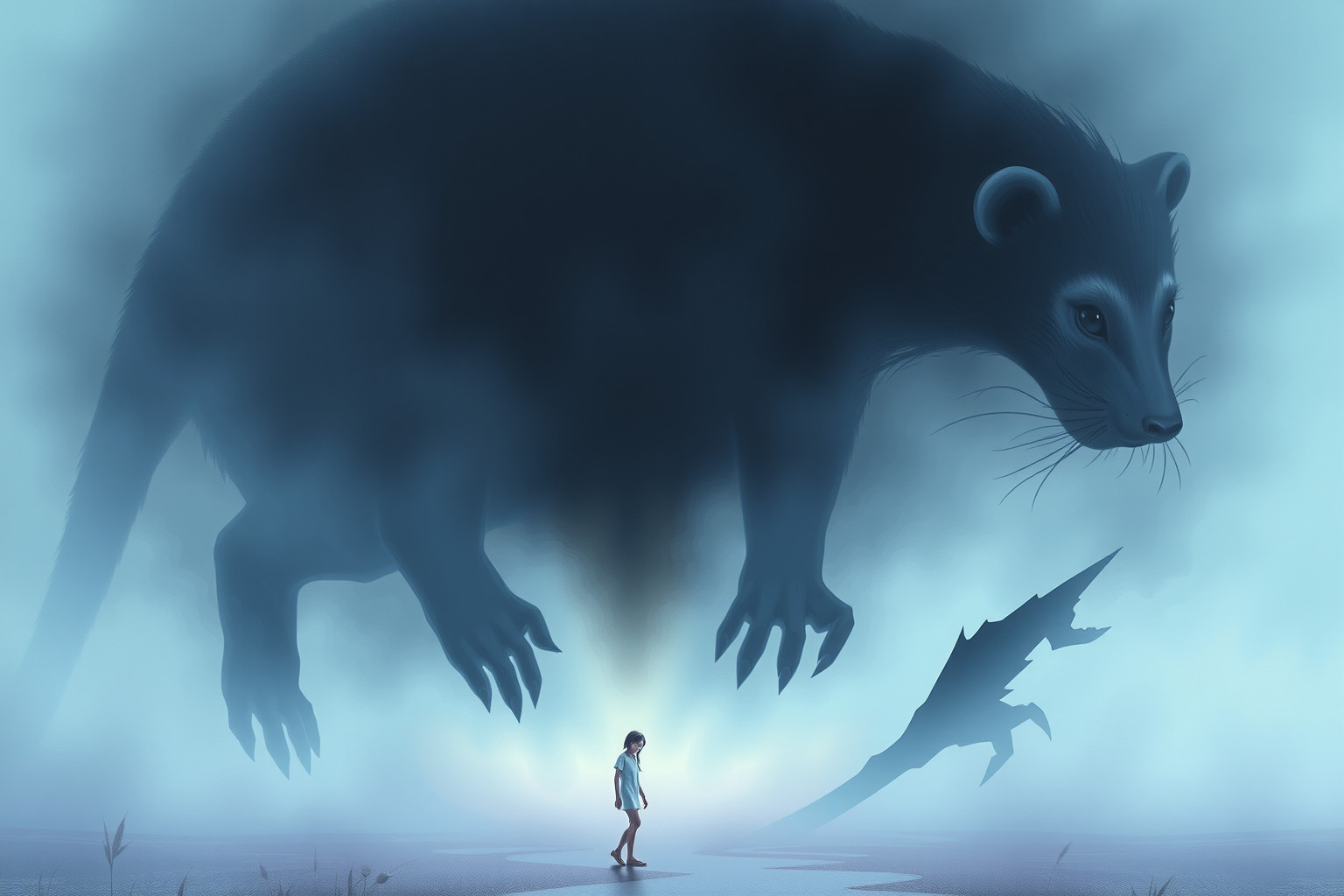 Sognare un furetto gigante simboleggia paure esagerate e ansia.
