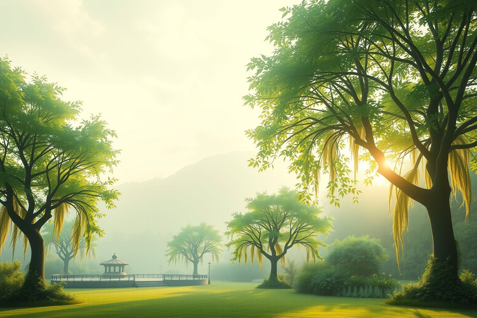 Sognare un parco rigoglioso simboleggia crescita personale e armonia.