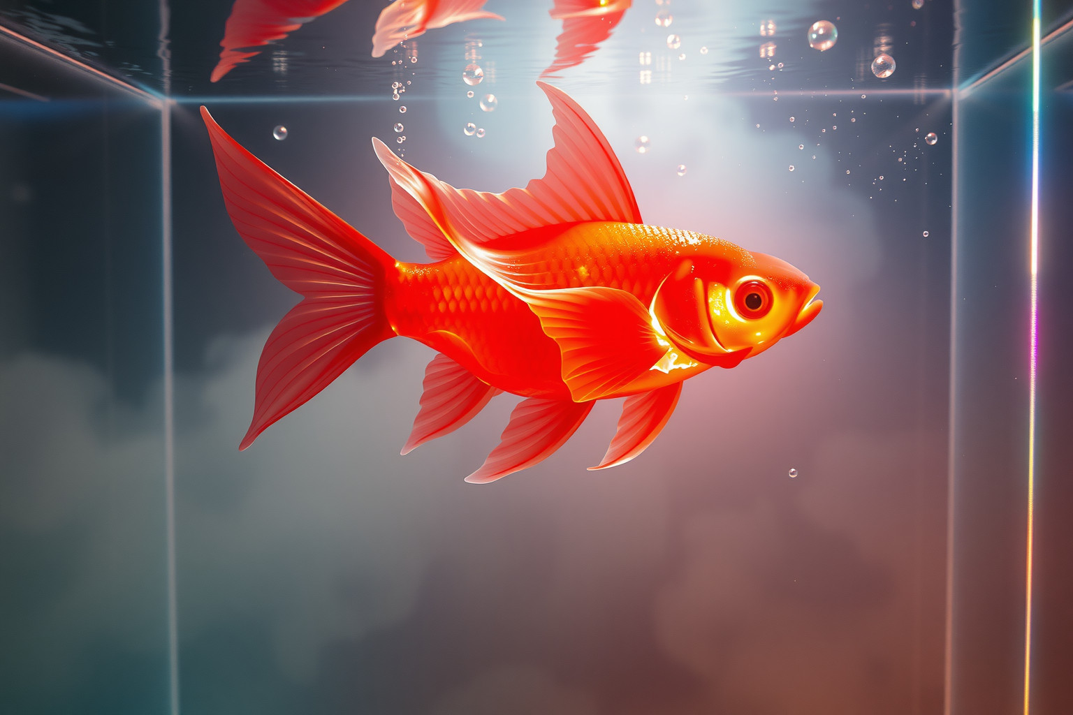 Sognare un pesce rosso in acquario simboleggia emozioni trattenute.