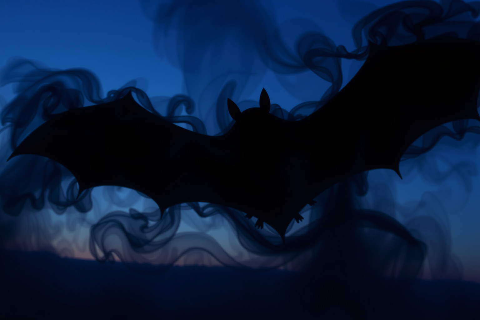 Sognare un pipistrello nero indica oscurità e possibili avvertimenti.