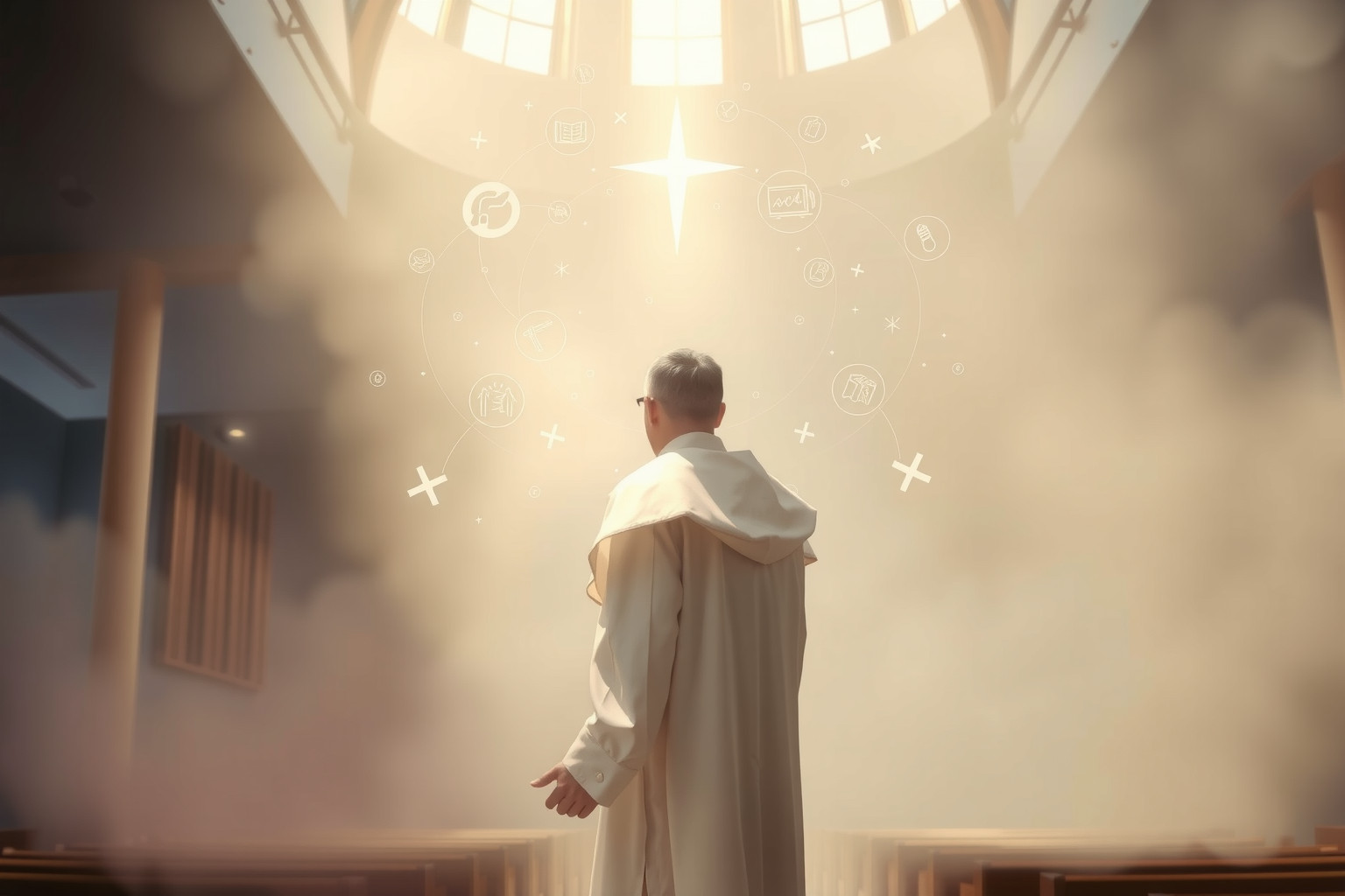 Sognare un prete alla Prima Messa simboleggia guida e autorità spirituale.