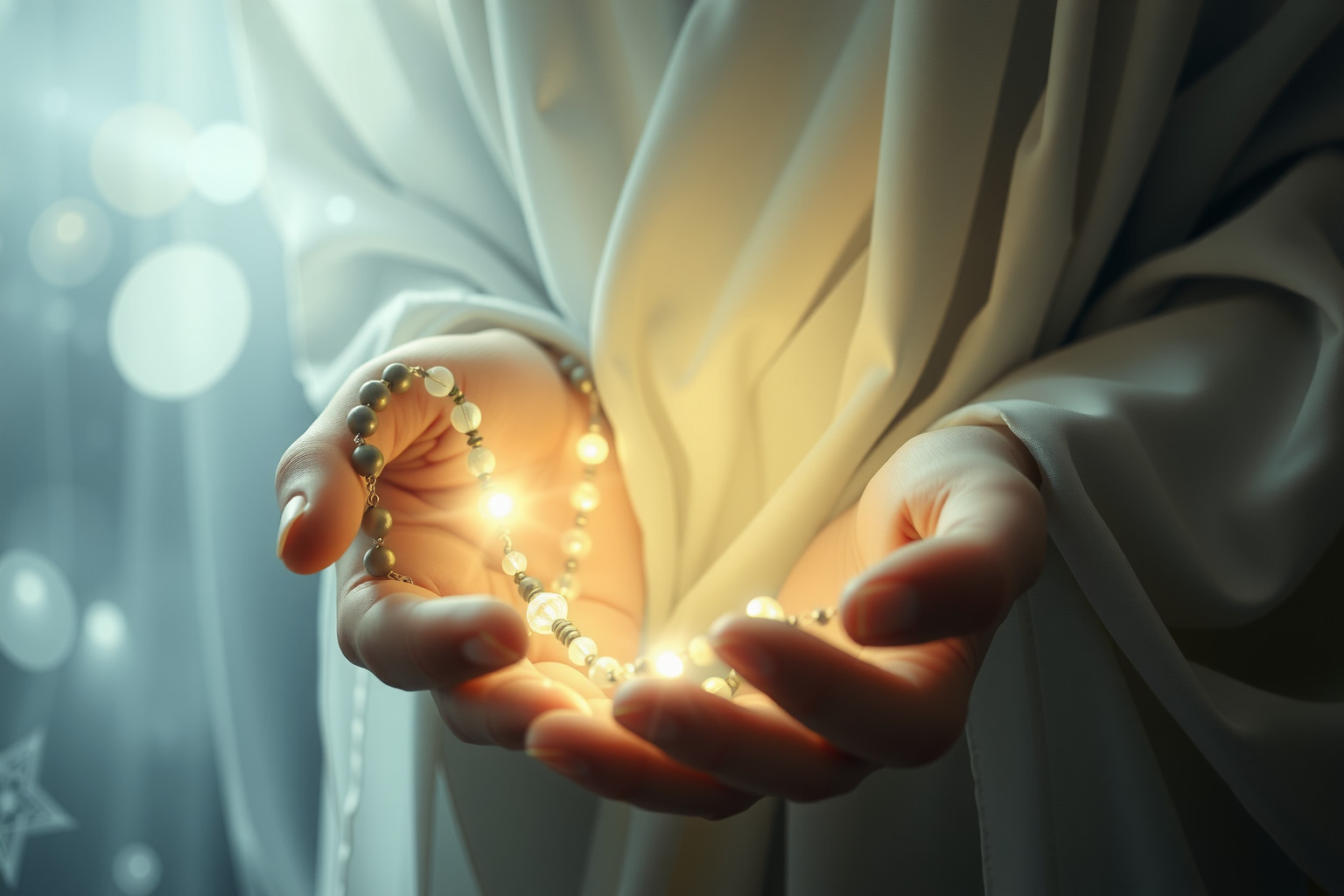 Sognare un sacerdote con rosario simboleggia guida spirituale e protezione.