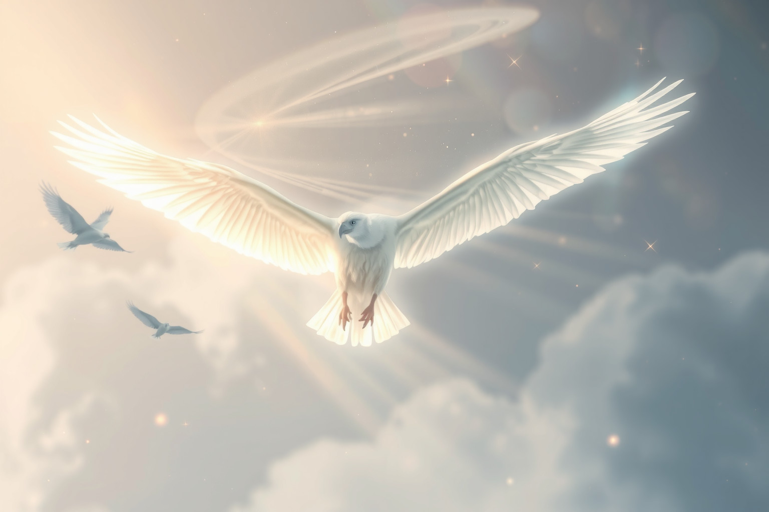 Sognare un rapace bianco simboleggia purezza e illuminazione spirituale.