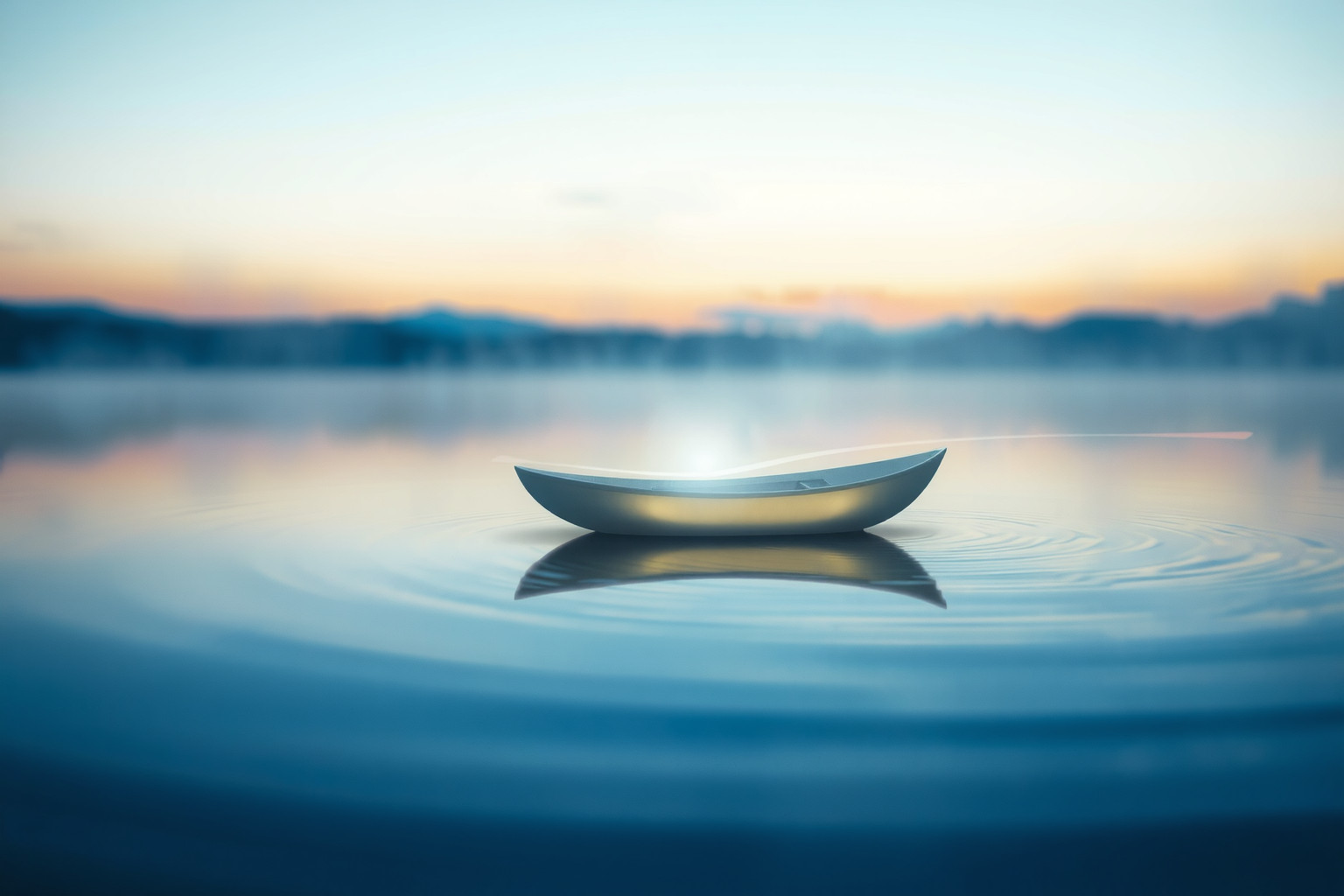 Navigare su barca a fondo piatto simboleggia pace e introspezione profonda.