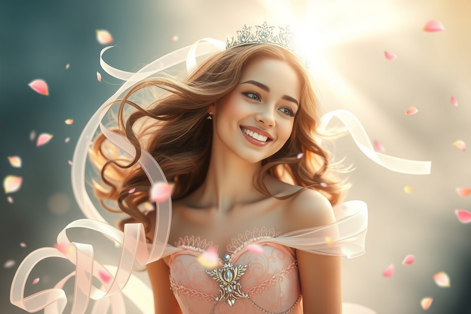 Sognare una principessa che ride simboleggia felicità e spensieratezza.