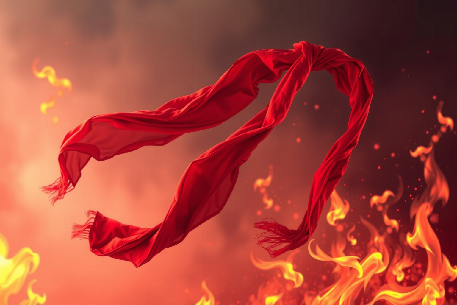 Sognare una sciarpa rossa simboleggia emozioni intense e conflitti interiori.
