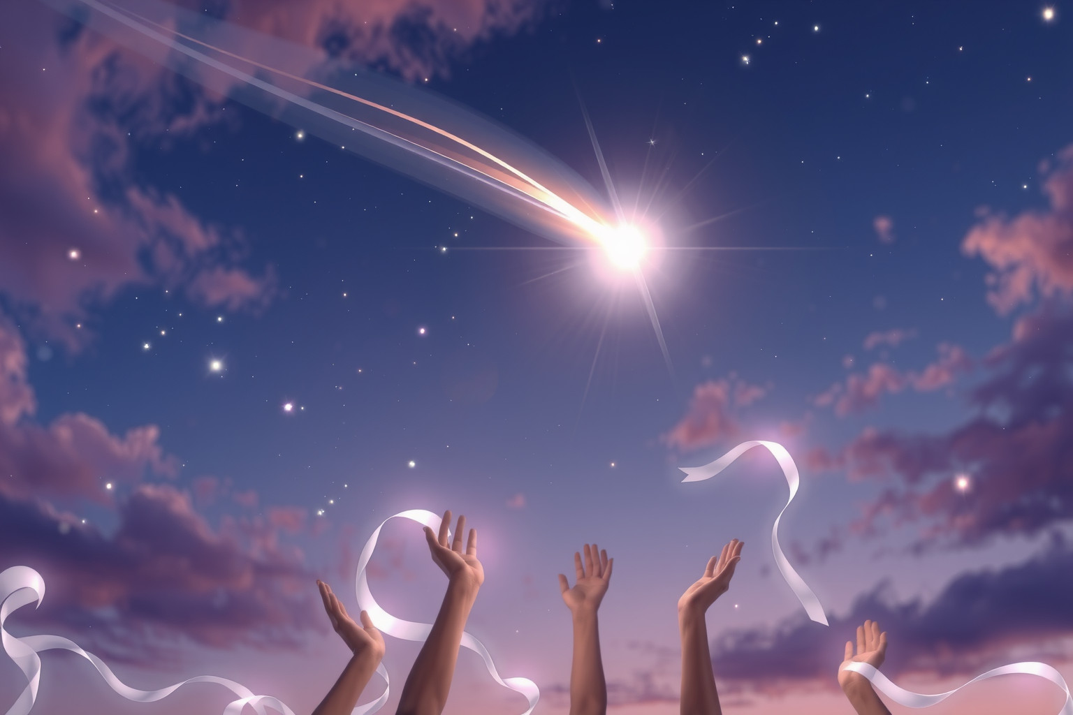 Sognare stelle cadenti simboleggia desideri pronti a realizzarsi.