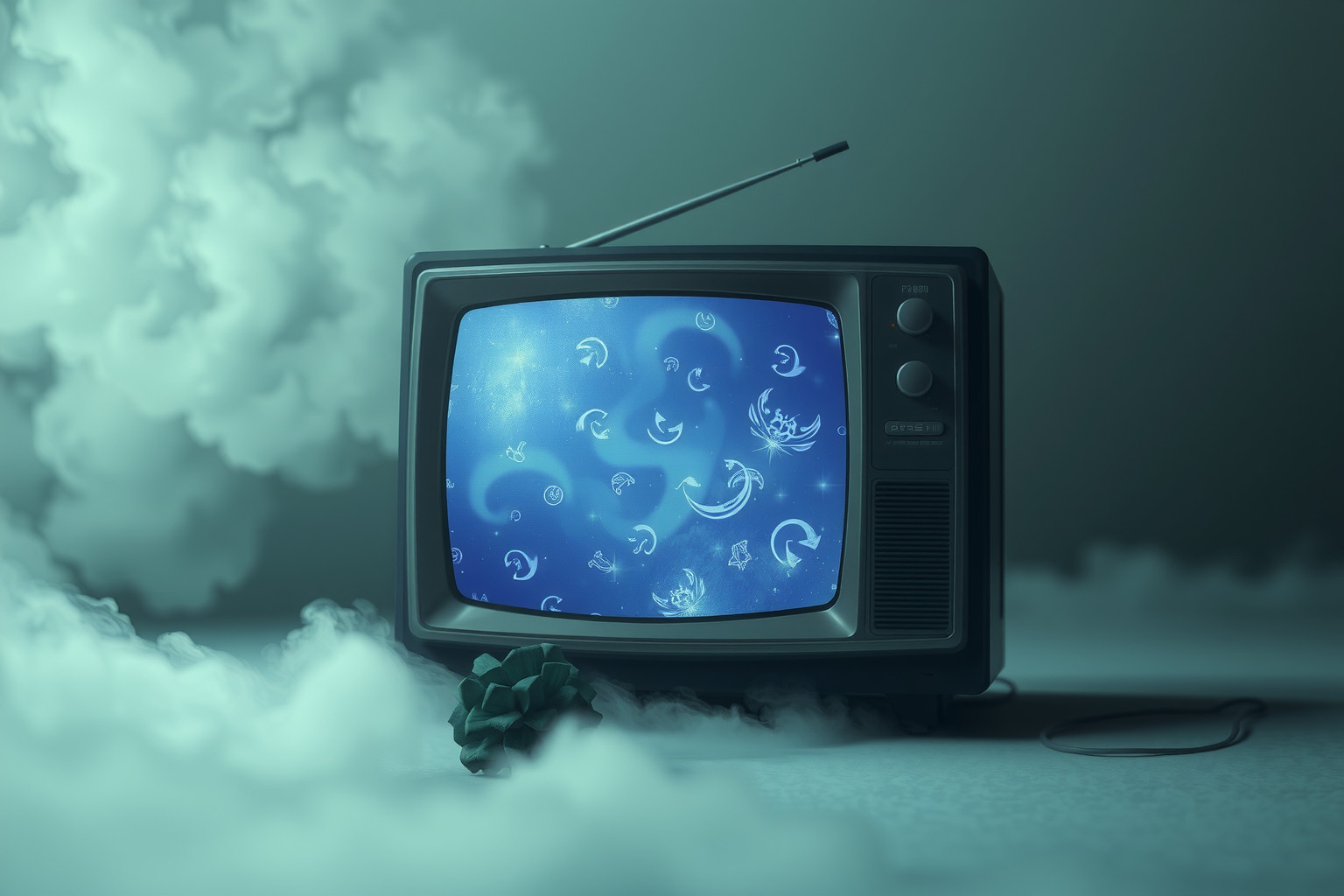 Sognare TV con messaggi subliminali riflette influenze nascosta nella mente.