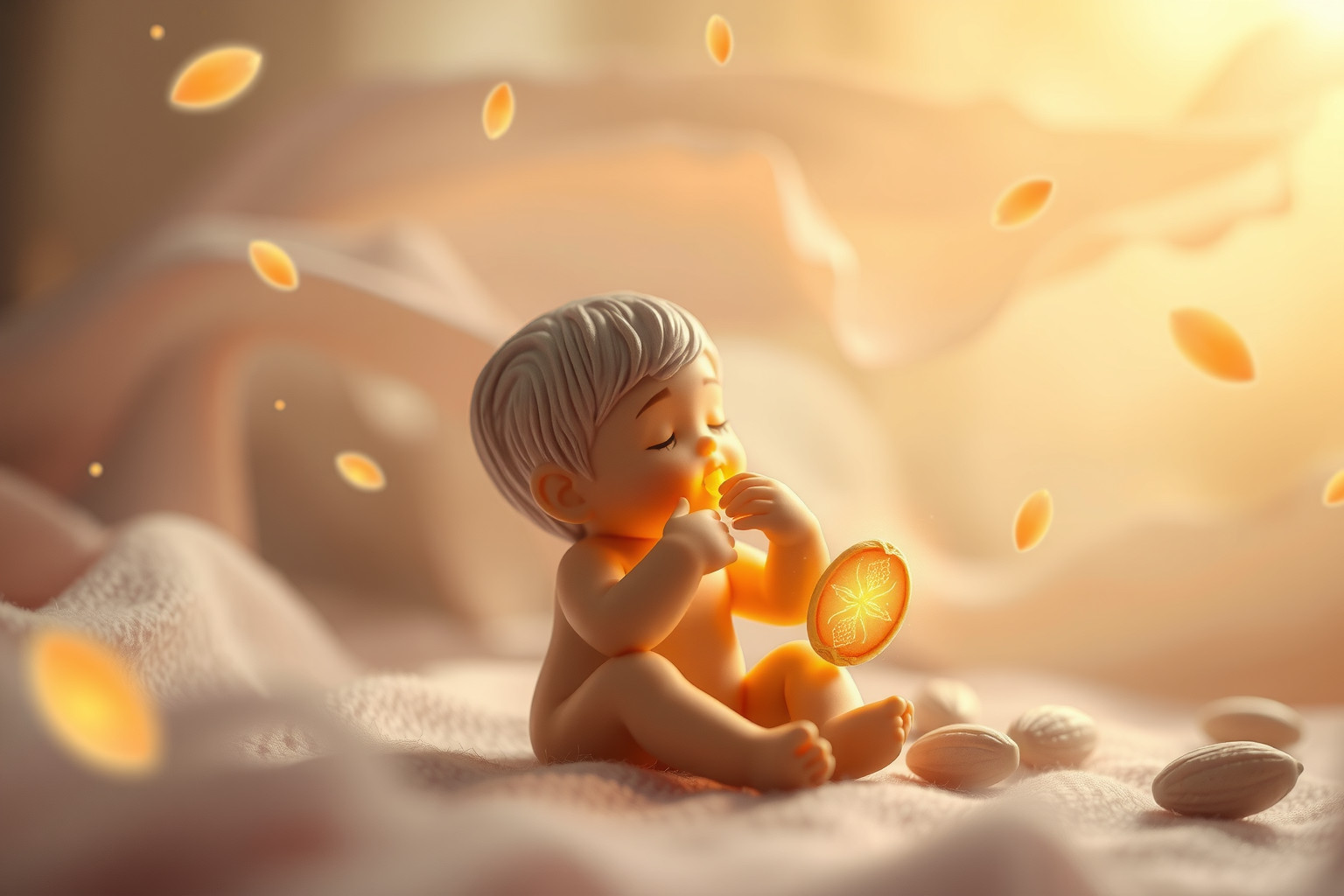 Sognare bambino che mangia mandorle amare simboleggia innocenza e consapevolezza.