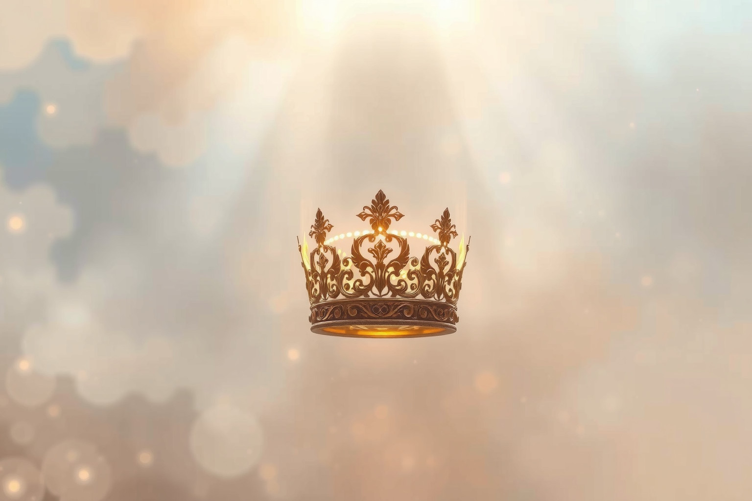 Il diadema luminoso simboleggia potere e illuminazione interiore intensa.