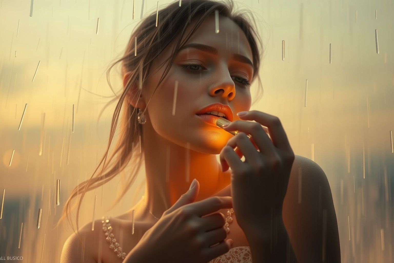 Sognare rossetto dorato indica gioia e trasformazione interiore vibrante.
