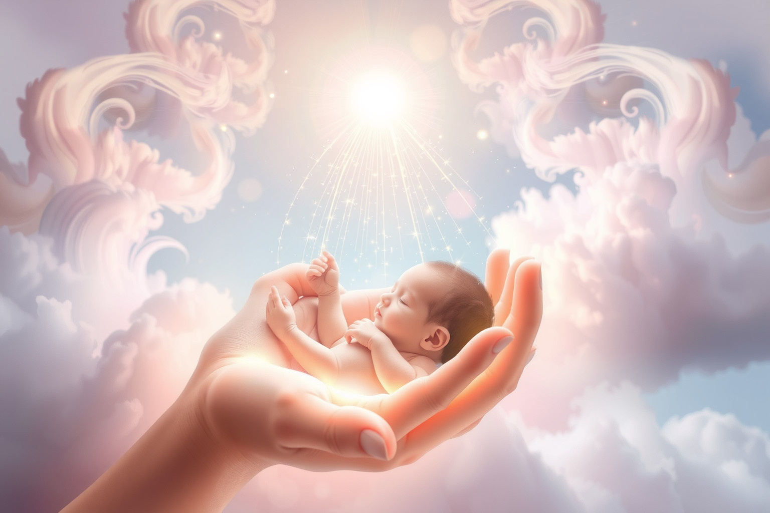 Sollevare un bambino simboleggia cura, innocenza e nuove responsabilità.