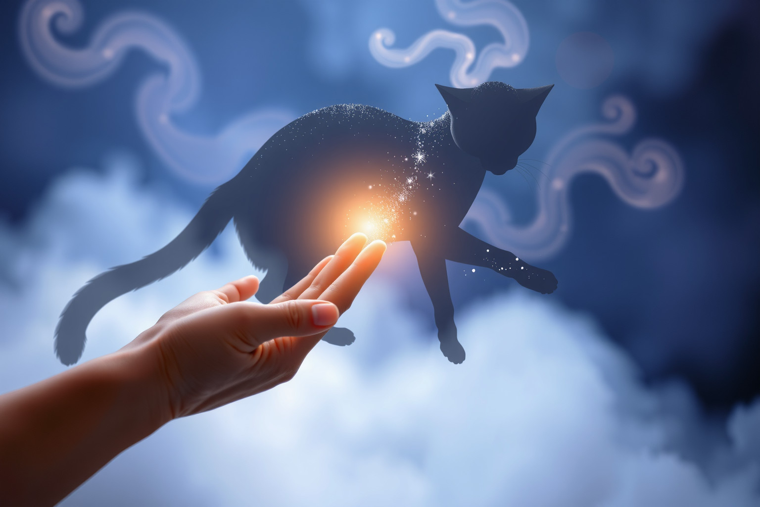 Accarezzare un gatto simboleggia mistero, indipendenza e serenità interiore.