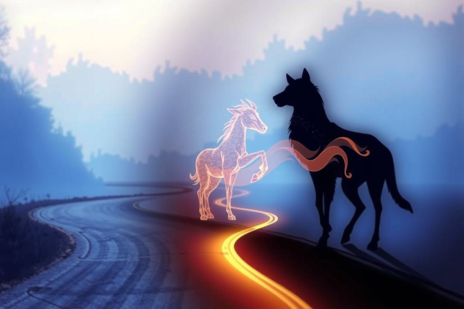 Gli animali sull'autostrada simboleggiano intuizioni e ostacoli improvvisi.