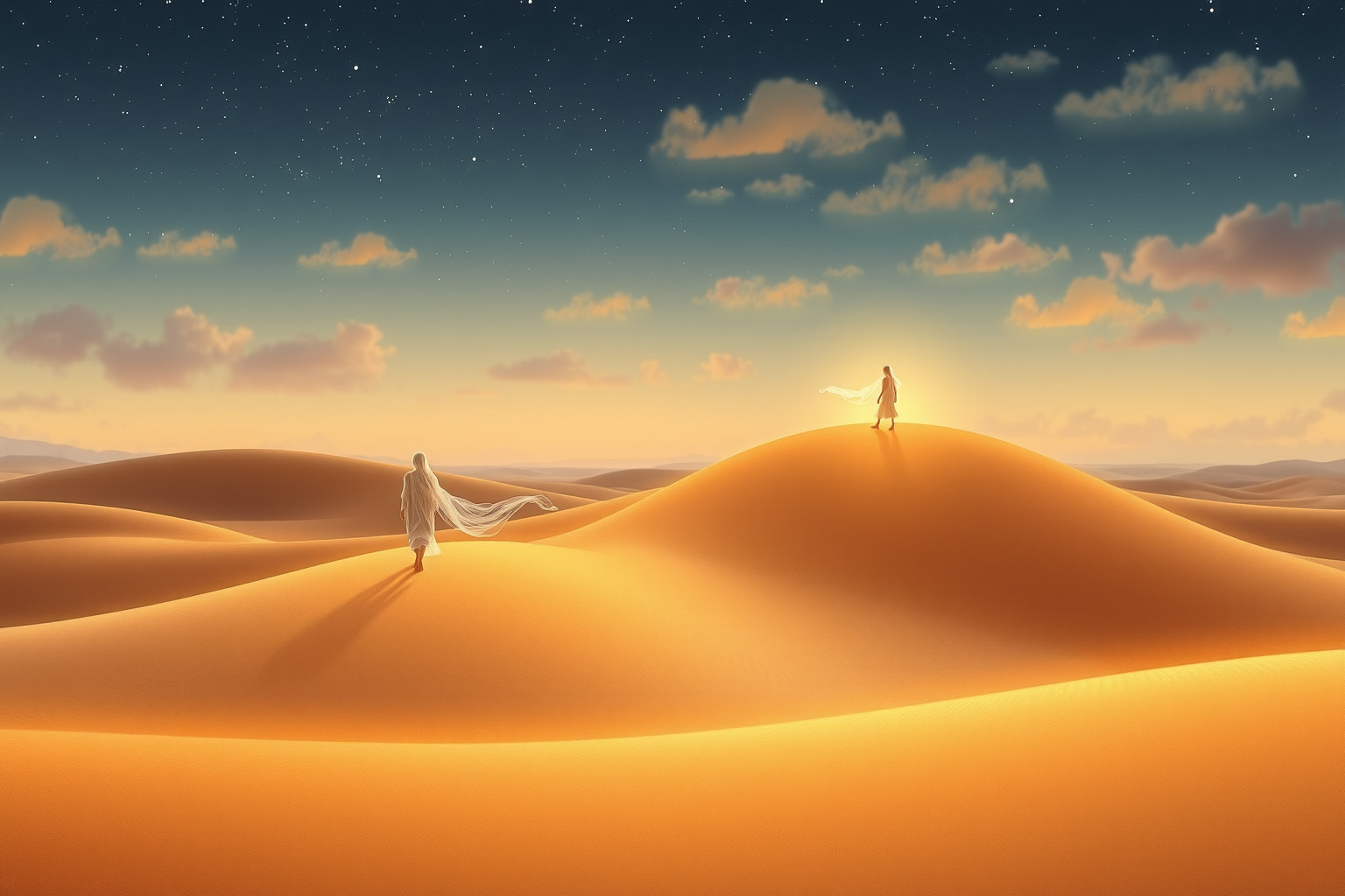 Cinque sogni sulle dune rivelano desideri nascosti e paure.